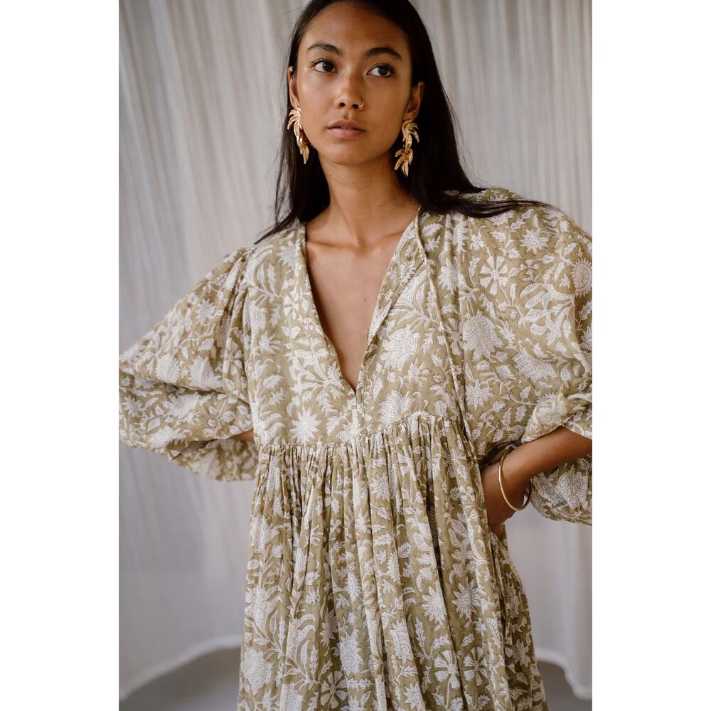 Daughters of india Kyra Mini Dress olive - Picture 3 of 7